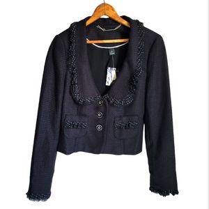 White House Black Market Black Blazer with Button Detail